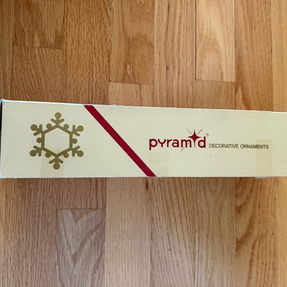 Vintage Christmas Tree Topper Unbreakable Made in Italy Red Silver Glitter - Picture 6 of 14